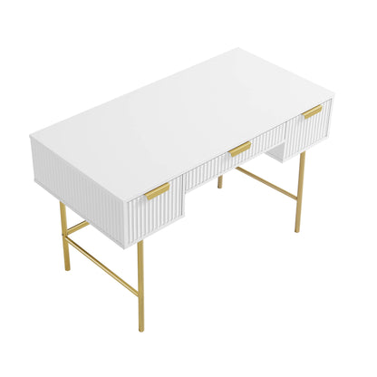 Richmond Ridged Dressing Table, Matte White