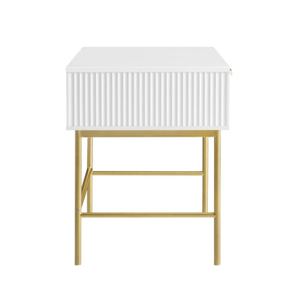 Richmond Ridged Dressing Table, Matte White