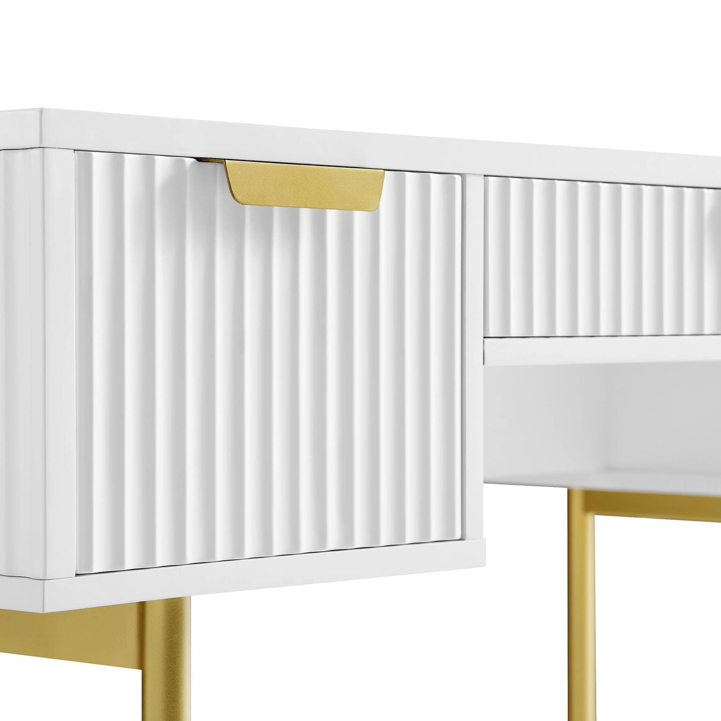 Richmond Ridged Dressing Table, Matte White