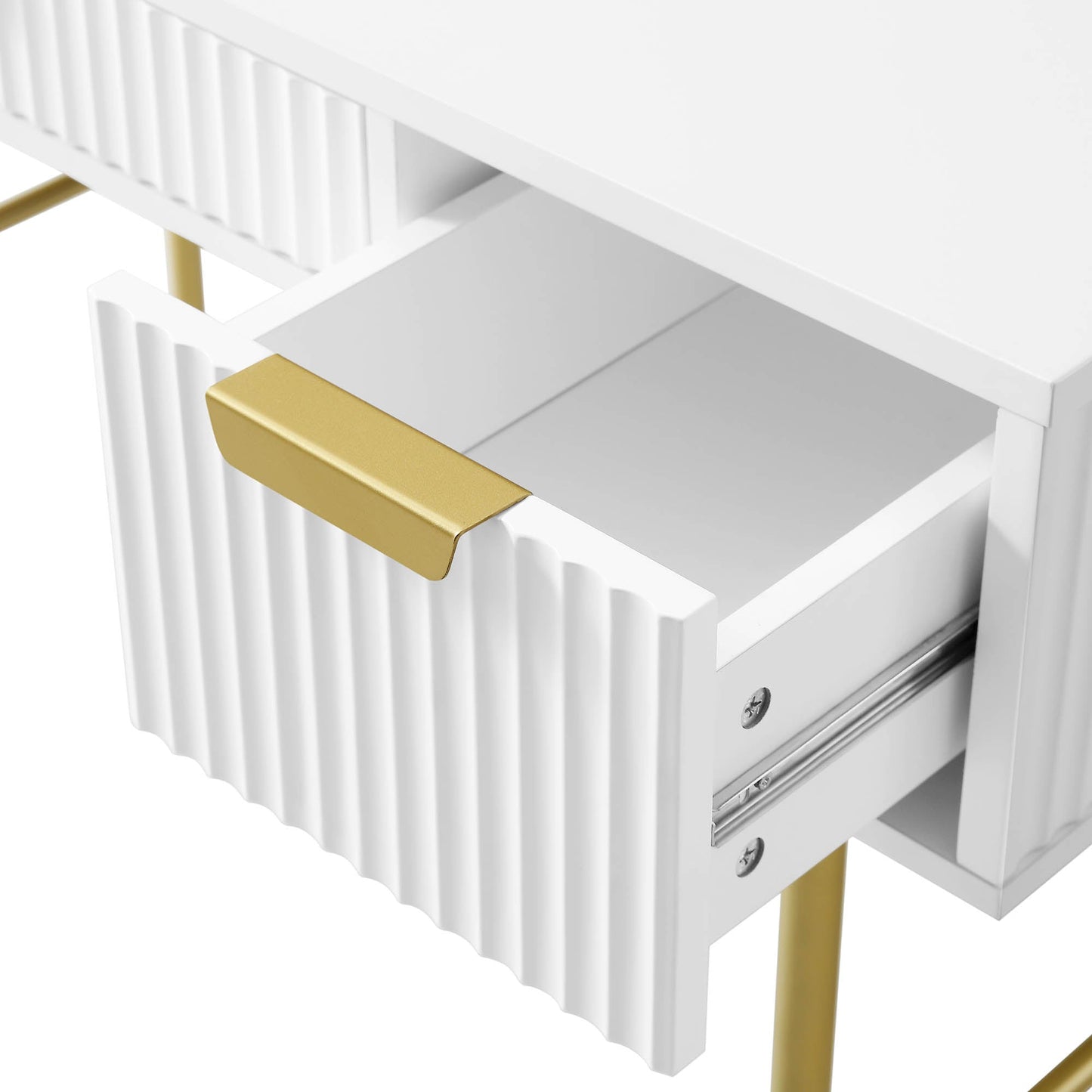 Richmond Ridged Dressing Table, Matte White