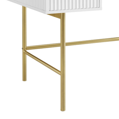 Richmond Ridged Dressing Table, Matte White