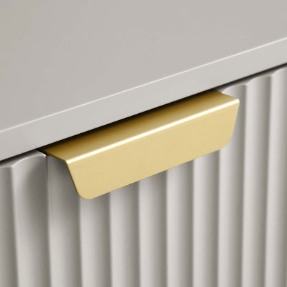 Richmond Ridged Coffee Table with Drawer, Matte Taupe