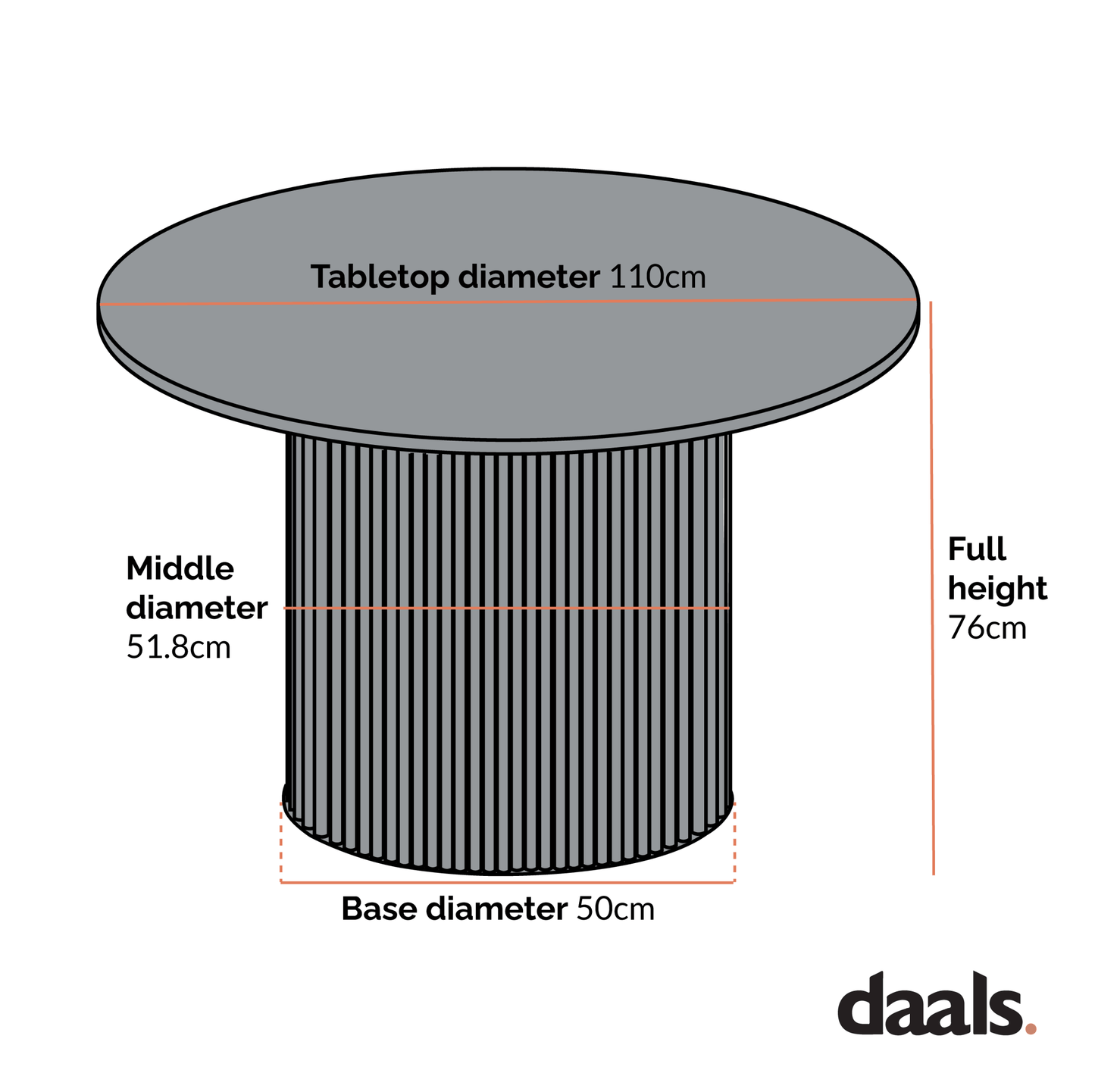 Maru Round Oak Pedestal Dining Table, Oak