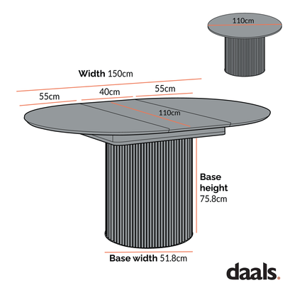 Maru Round 4-6 Seater Extending Oak Pedestal Dining Table, Sage Green