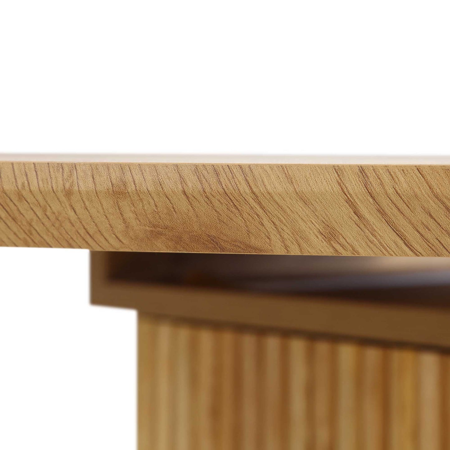 Maru Oval 6-8 Seater Extending Oak Pedestal Dining Table, Oak