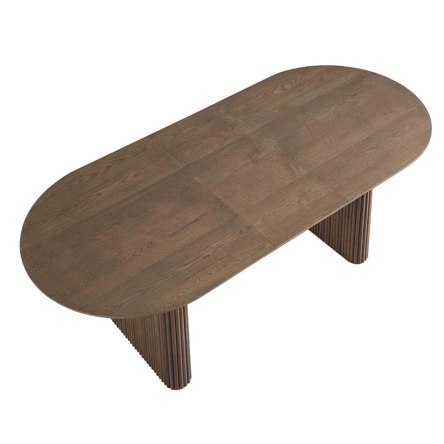 Maru Oval 6-8 Seater Extending Oak Pedestal Dining Table, Silver Oak