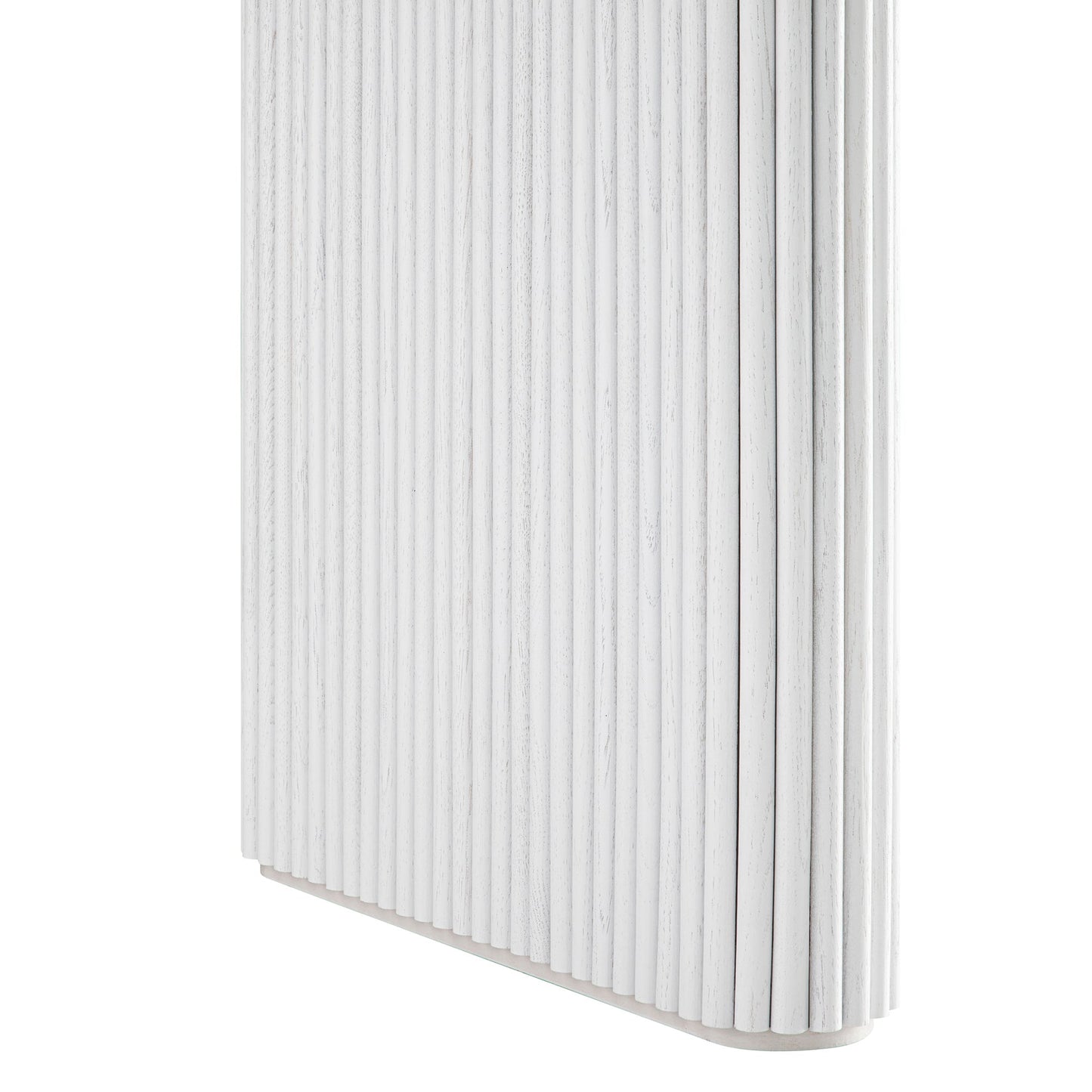 Maru Oval 6-8 Seater Extending Oak Pedestal Dining Table, Washed White