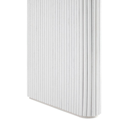 Maru Oval 6-8 Seater Extending Oak Pedestal Dining Table, Washed White