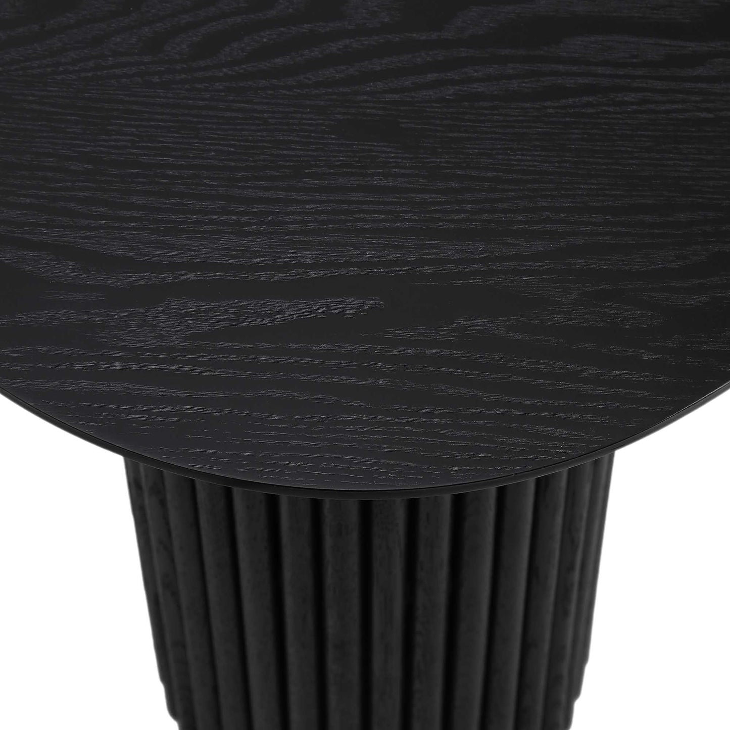 Maru Oak Round Side Table, Black