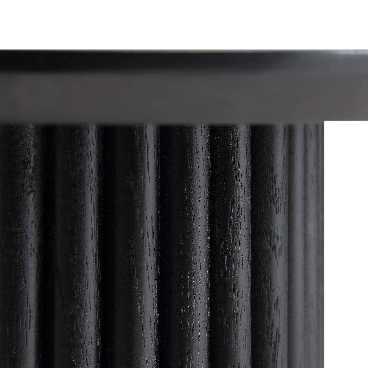 Maru Oak Round Side Table, Black