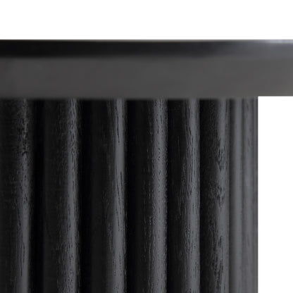 Maru Oak Round Side Table, Black
