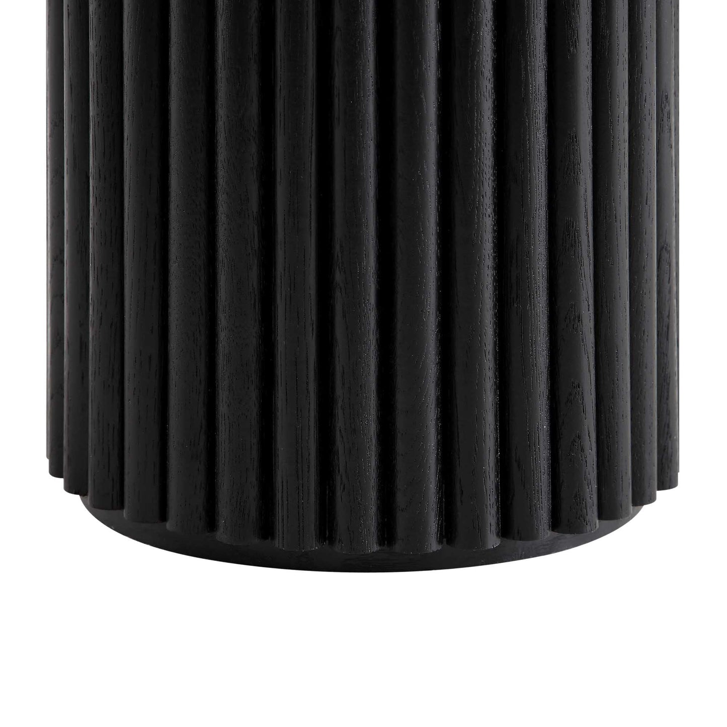 Maru Oak Round Side Table, Black