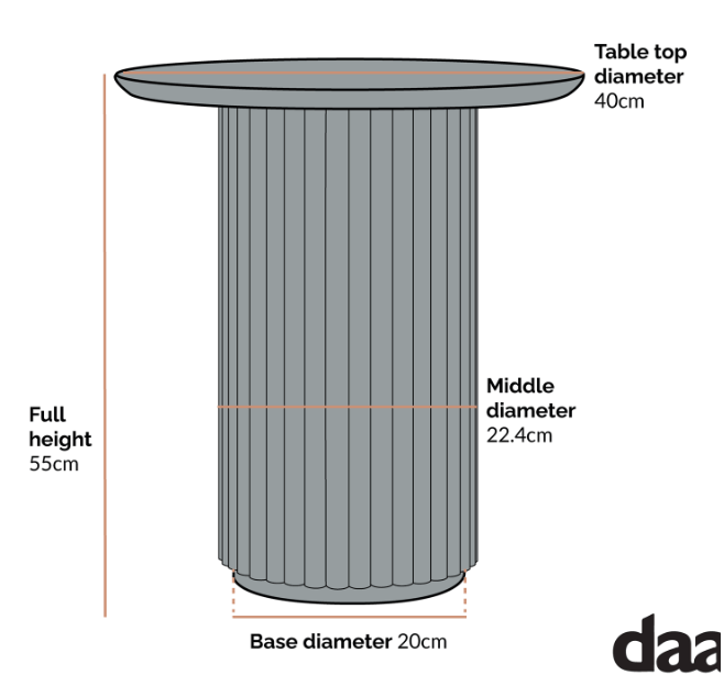 Maru Oak Round Side Table, Black