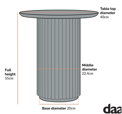 Maru Oak Round Side Table, Black