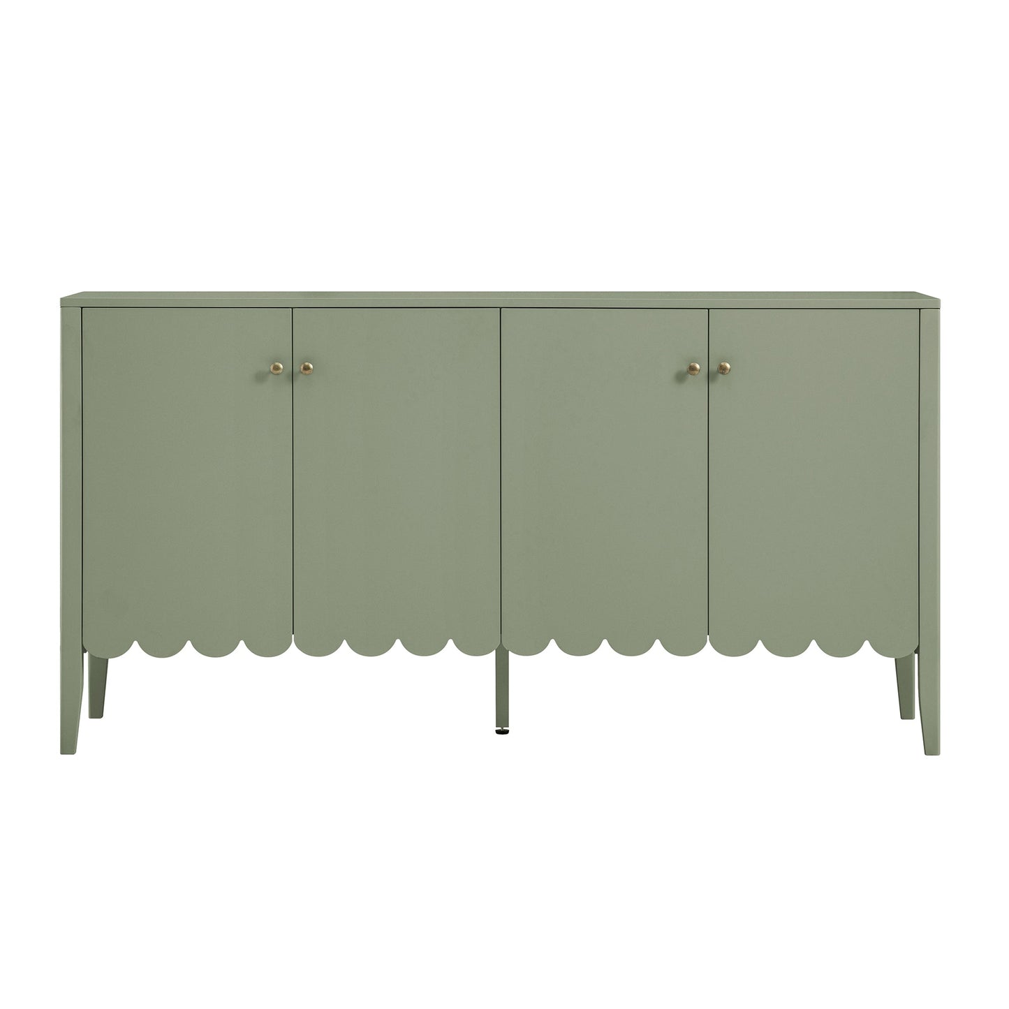 Henley Scalloped Edge 150cm Wide Sideboard, Sage Green