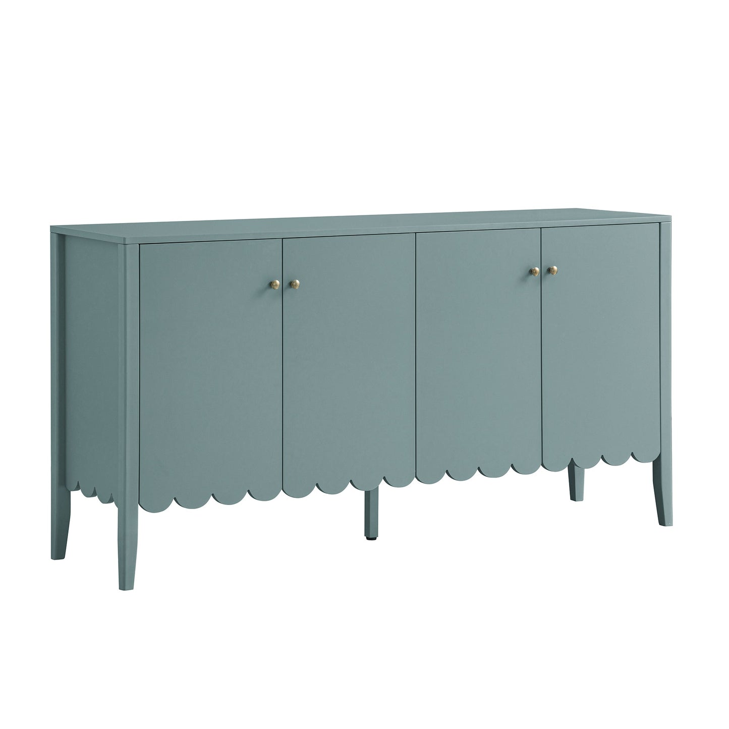 Henley Scalloped Edge 150cm Wide Sideboard, Blue Spruce