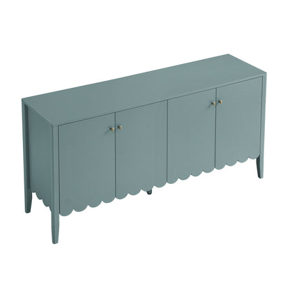 Henley Scalloped Edge 150cm Wide Sideboard, Blue Spruce