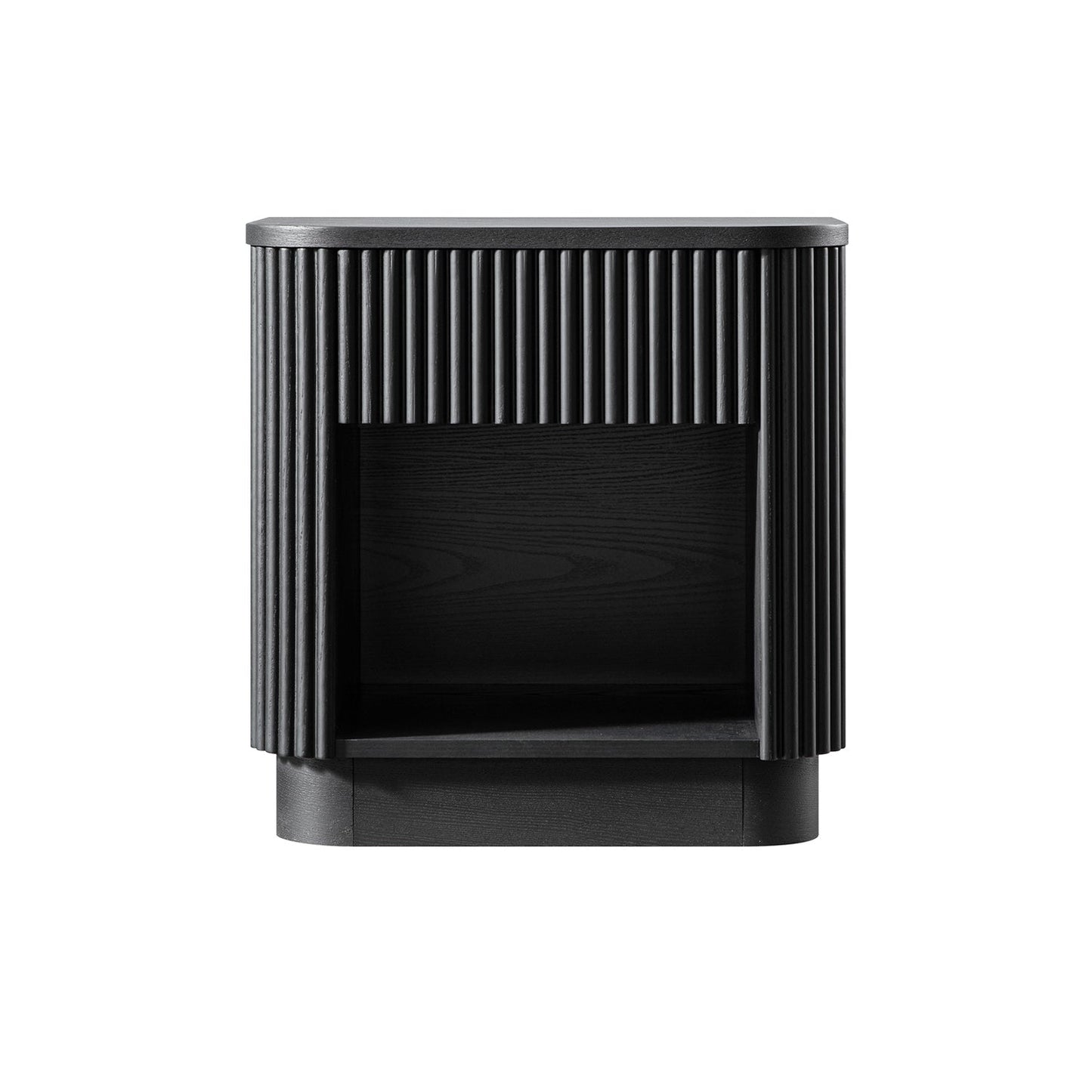 Maru 1-Drawer Bedside Table, Black