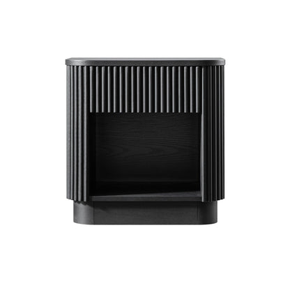 Maru 1-Drawer Bedside Table, Black