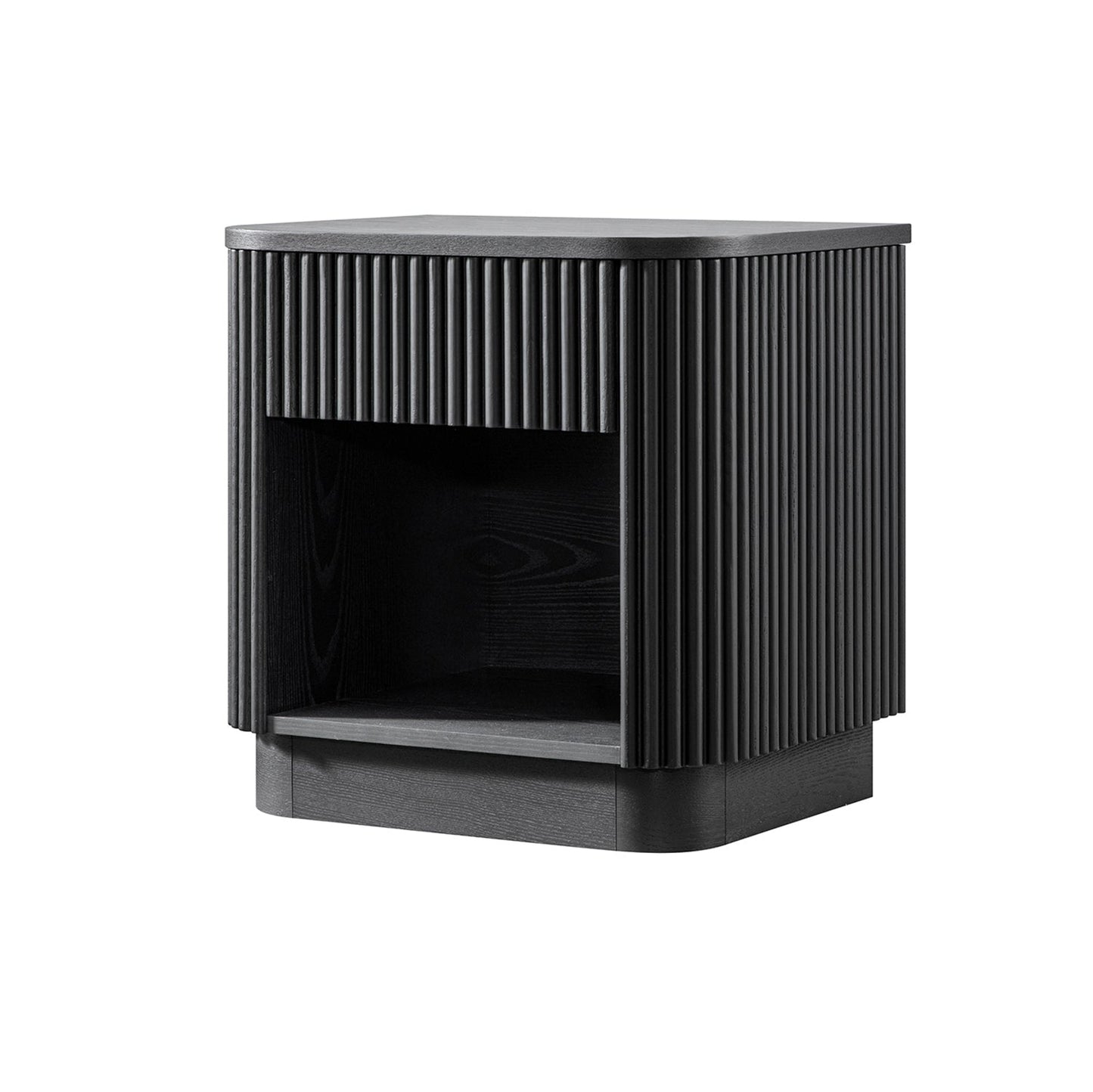 Maru 1-Drawer Bedside Table, Black