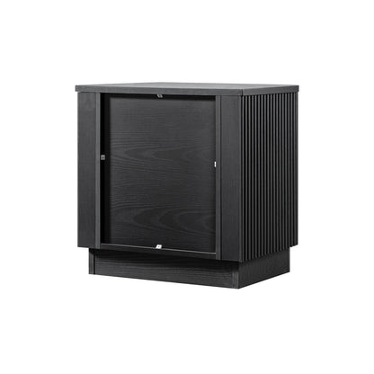 Maru 1-Drawer Bedside Table, Black