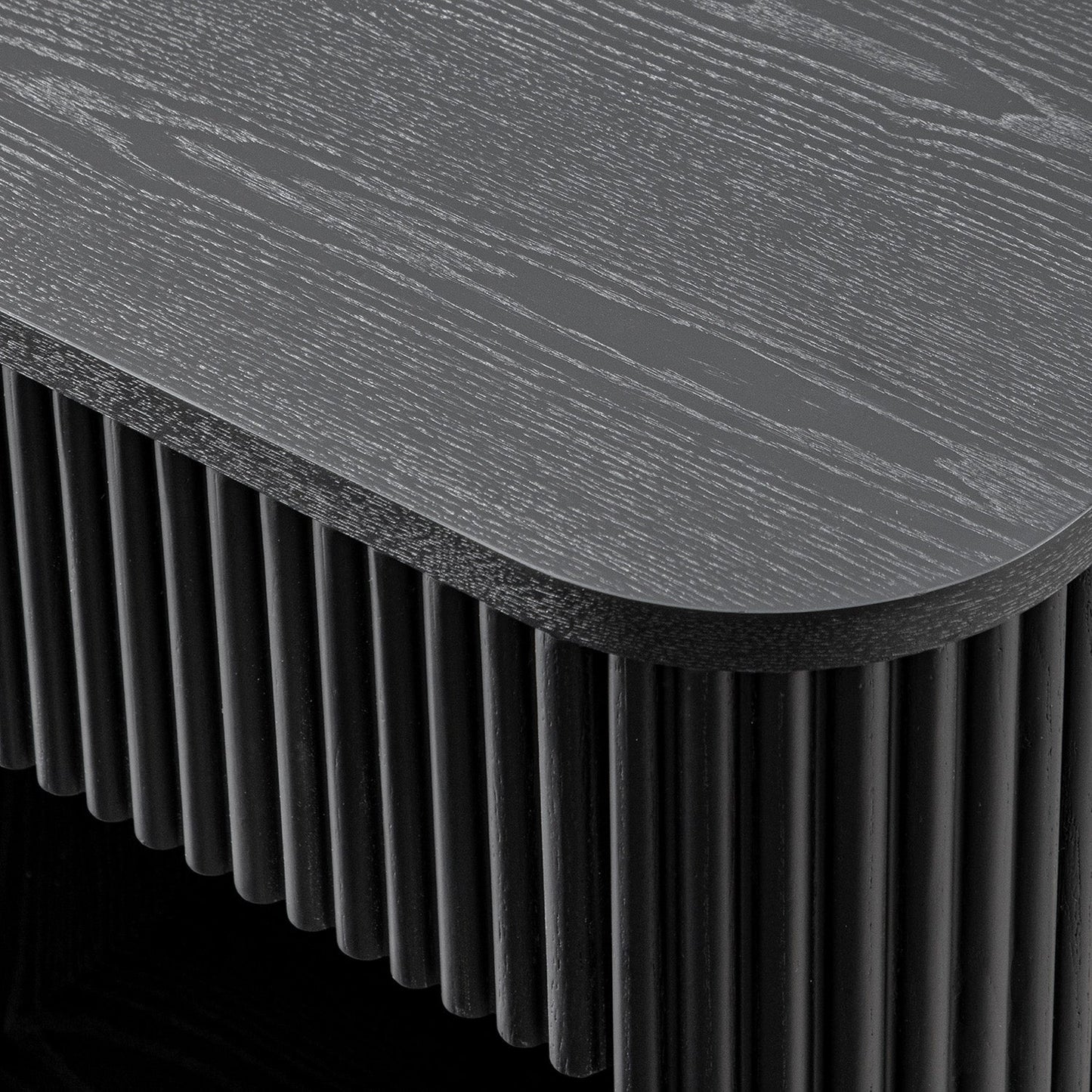 Maru 1-Drawer Bedside Table, Black