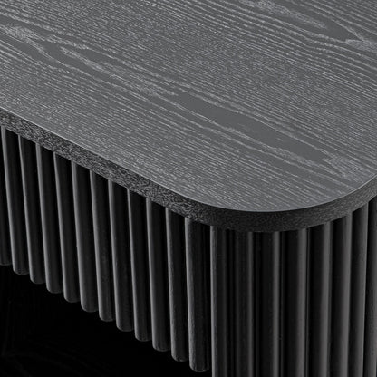 Maru 1-Drawer Bedside Table, Black