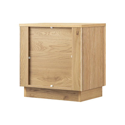 Maru 1-Drawer Bedside Table, Oak