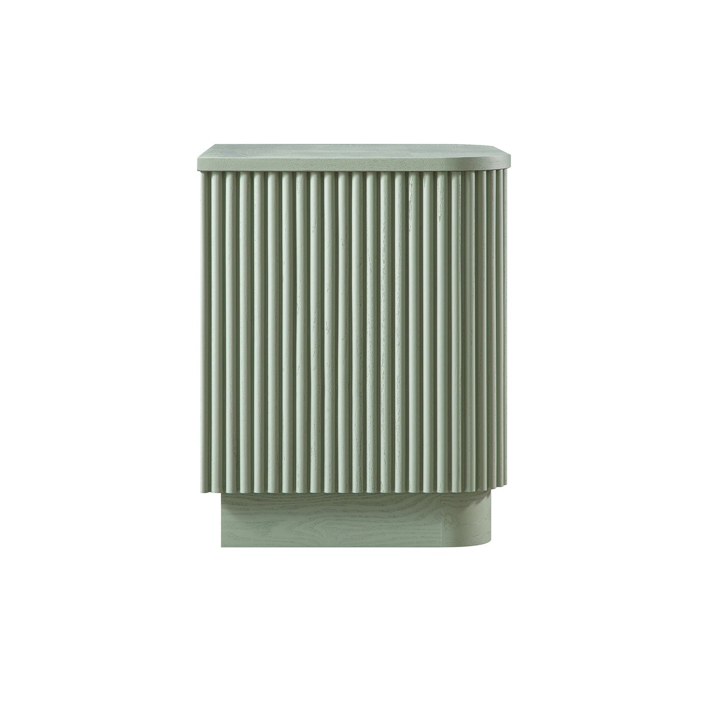 Maru 1-Drawer Bedside Table, Sage Green