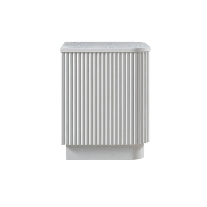 Maru 1-Drawer Bedside Table, Washed White