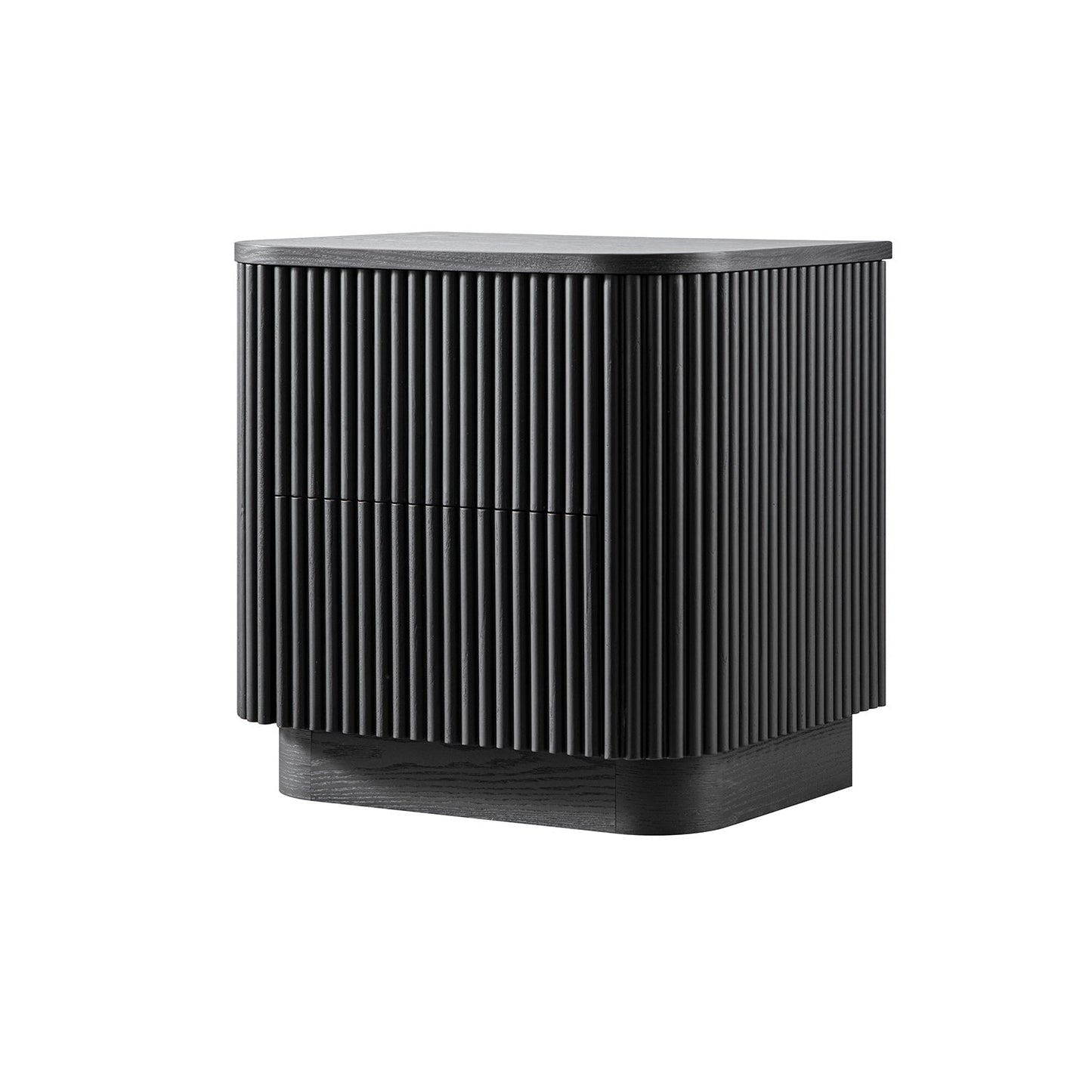 Maru 2-Drawer Bedside Table, Black