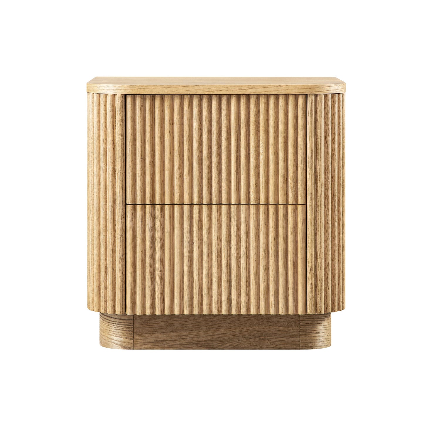 Maru 2-Drawer Bedside Table, Oak