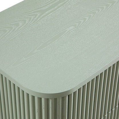 Maru 2-Drawer Bedside Table, Sage Green