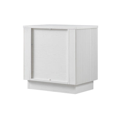 Maru 2-Drawer Bedside Table, Washed White