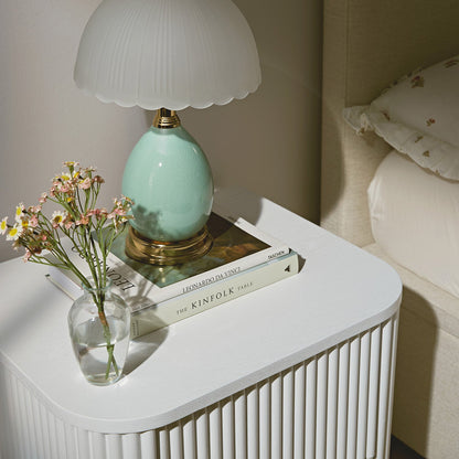 Maru 2-Drawer Bedside Table, Washed White