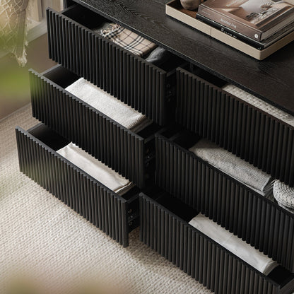 Maru Chest of 6 Drawers, Black