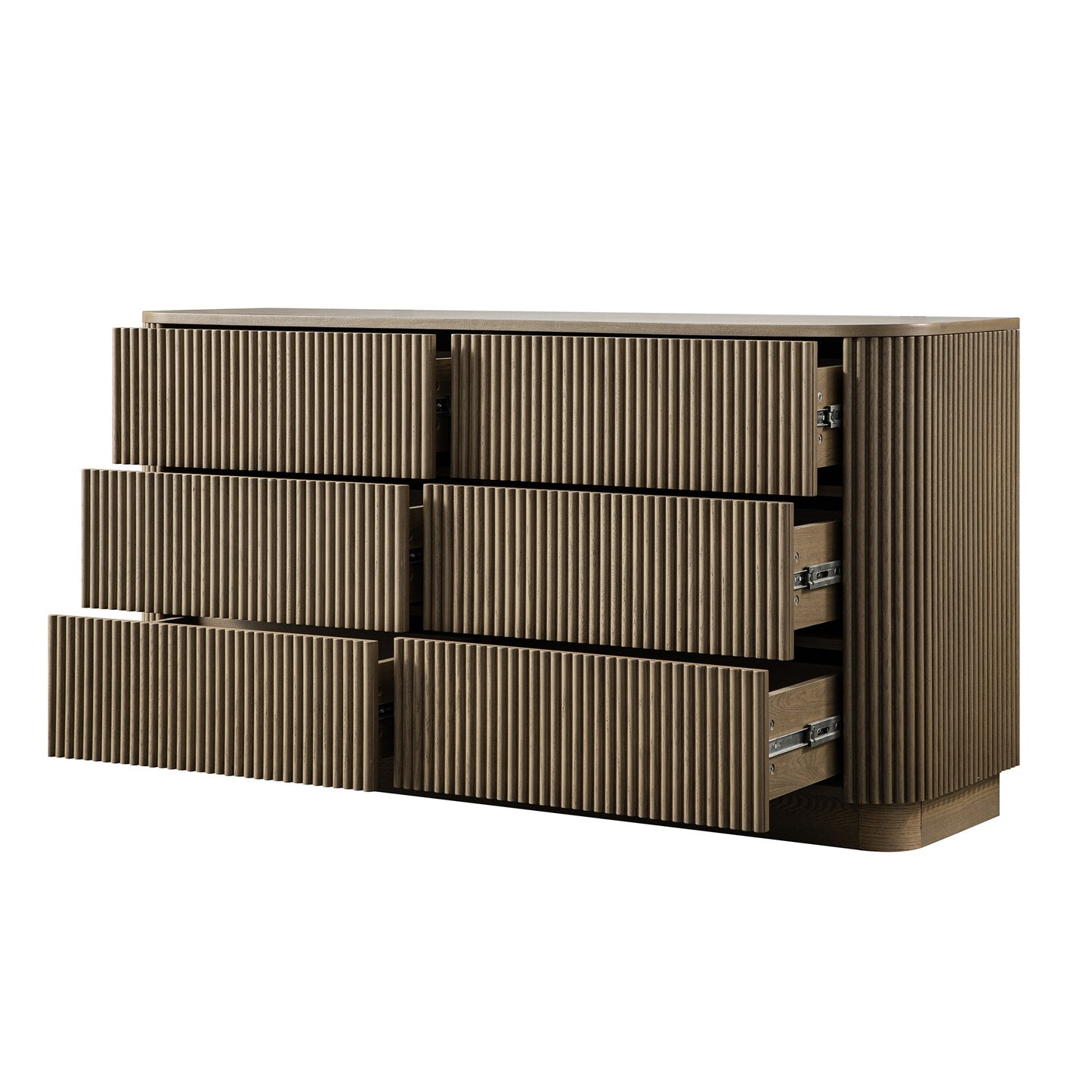 Maru Chest of 6 Drawers, Silver Oak