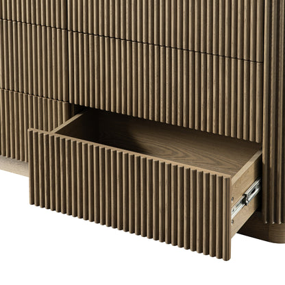 Maru Chest of 6 Drawers, Silver Oak