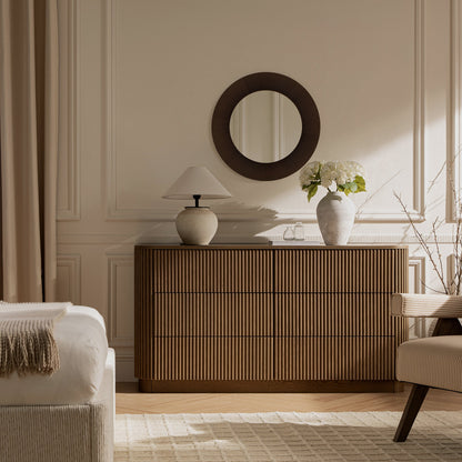 Maru Chest of 6 Drawers, Silver Oak