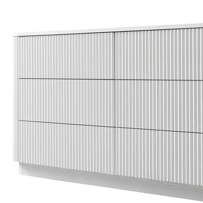 Maru Chest of 6 Drawers, Washed White