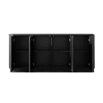 Maru Large 4-Door Sideboard, Black