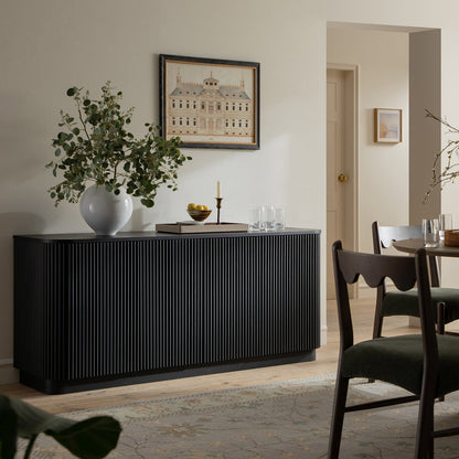 Maru Large 4-Door Sideboard, Black