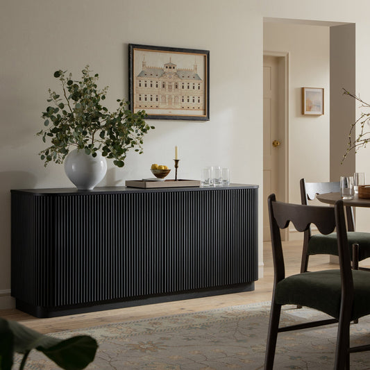 Maru Large 4-Door Sideboard, Black