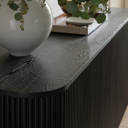 Maru Large 4-Door Sideboard, Black