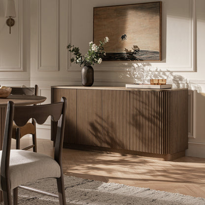 Maru Large 4-Door Sideboard, Silver Oak