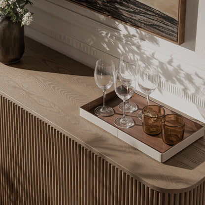 Maru Large 4-Door Sideboard, Silver Oak