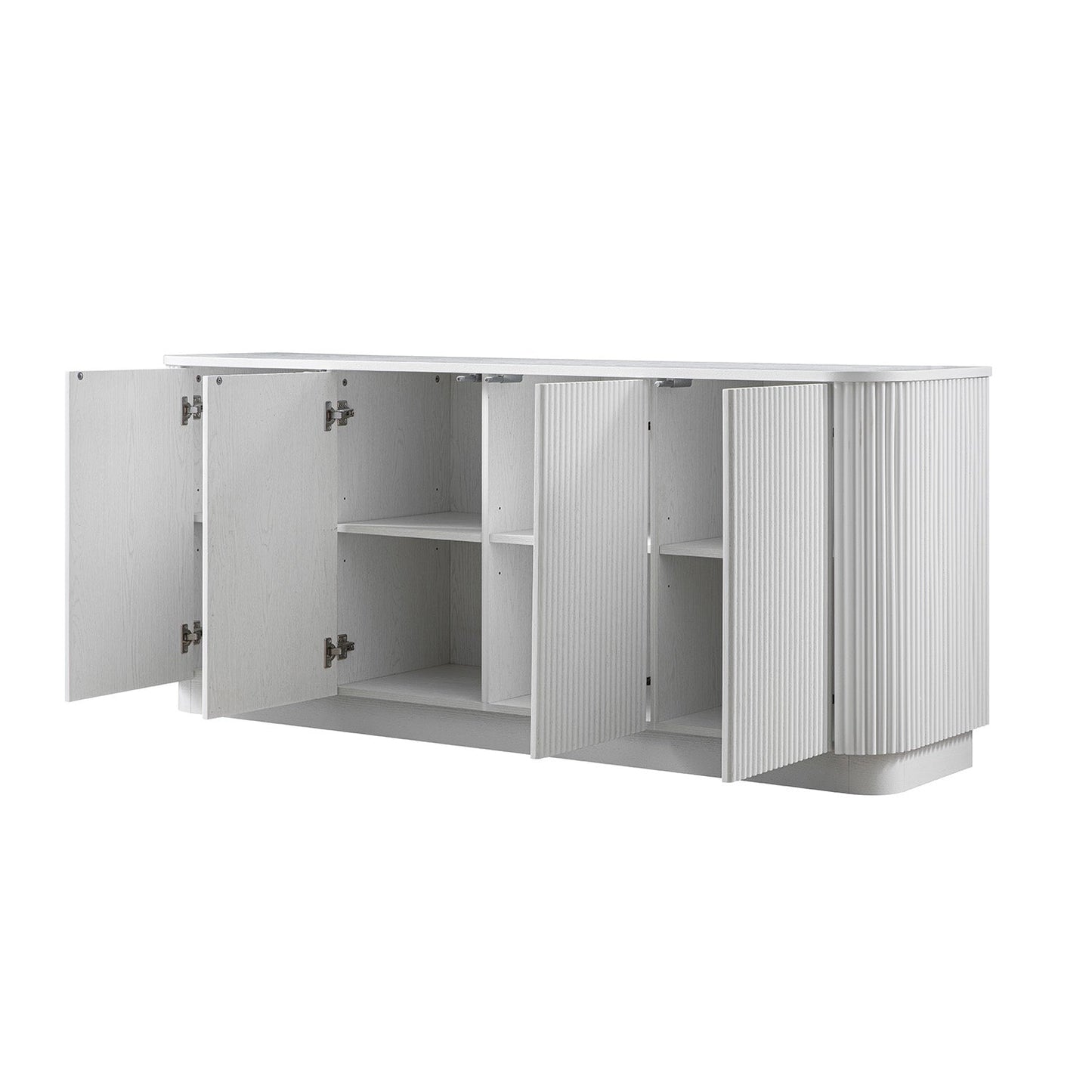 Maru Large 4-Door Sideboard, Washed White