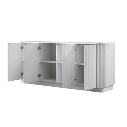 Maru Large 4-Door Sideboard, Washed White