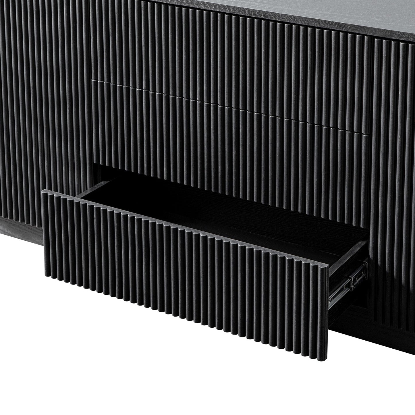 Maru Large 2-Door Sideboard with Drawers, Black