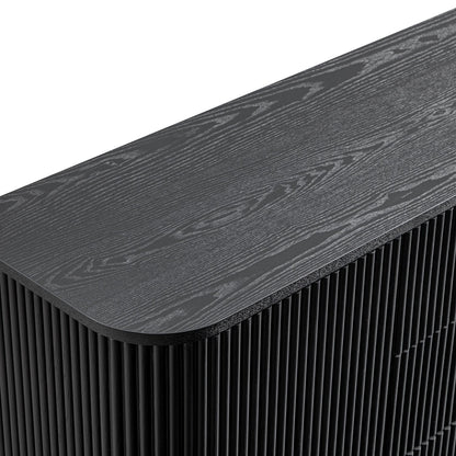 Maru Large 2-Door Sideboard with Drawers, Black